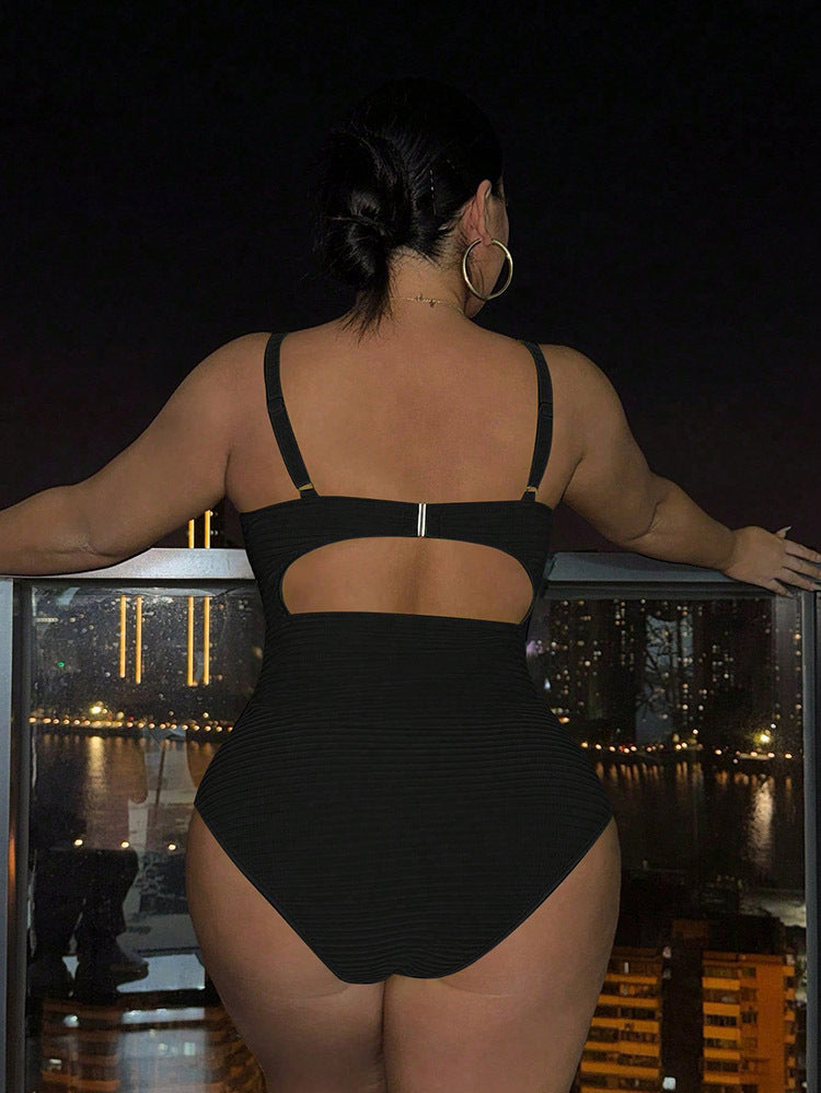 One piece-Deep V-neck strapless sexy swimsuit