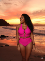 Bikini Set-High-Octane Lace-Up High-Waist Bikini