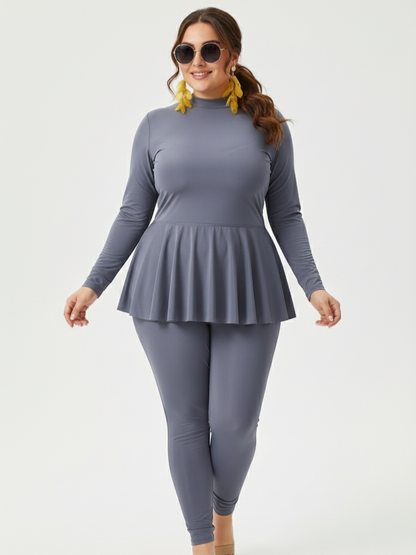 Modest-Full-Coverage Swimsuit Set -Sun Protection Burkini Swimwear