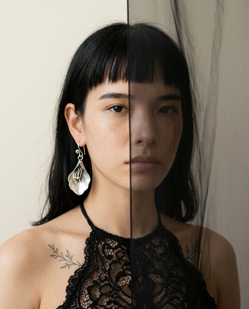 Blooming Calla Lily Earrings| Handcrafted Miao/Hmong Silver