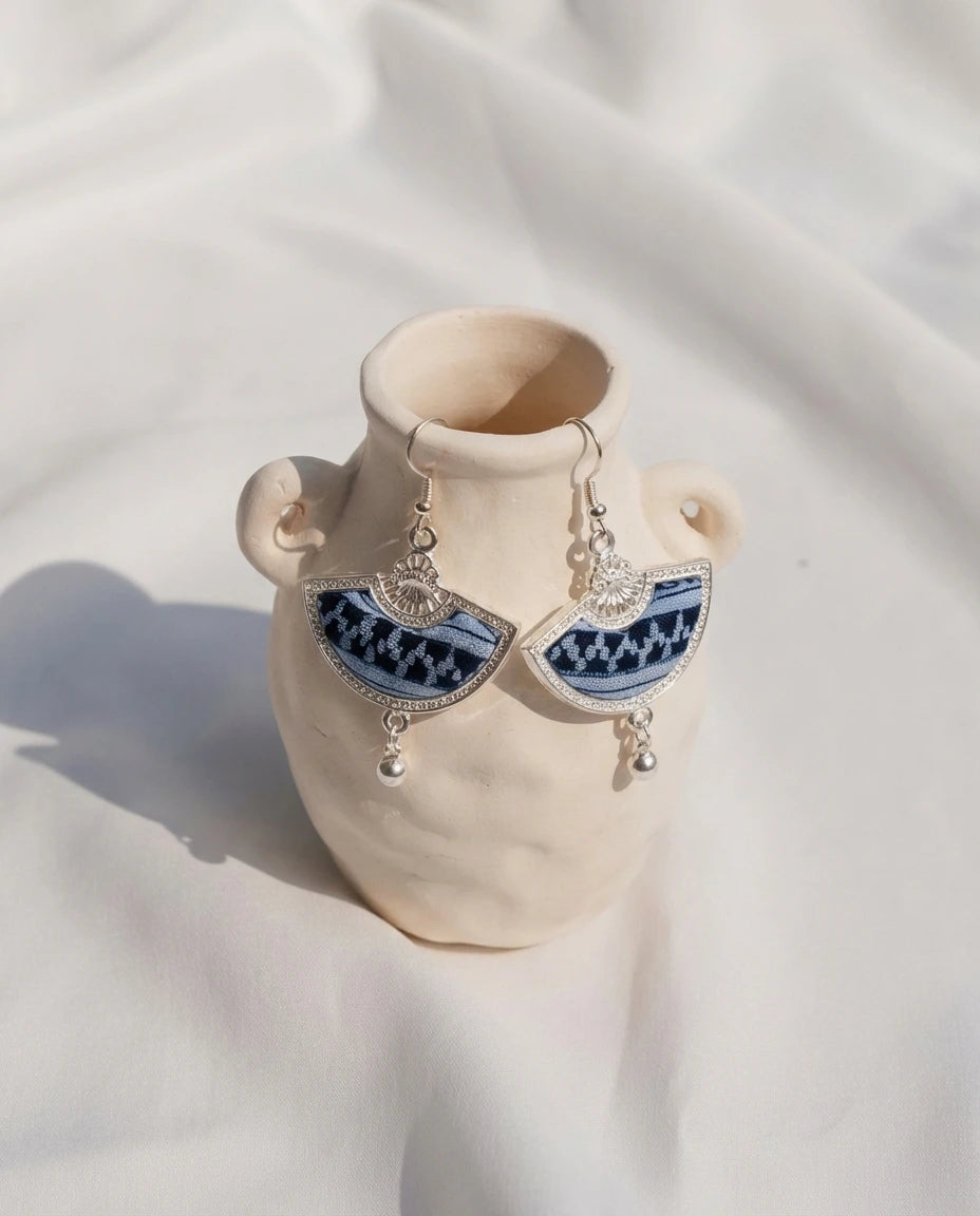 The Unshakable Will: the Azure Fan Earrings