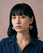 The Unshakable Will: the Azure Fan Earrings