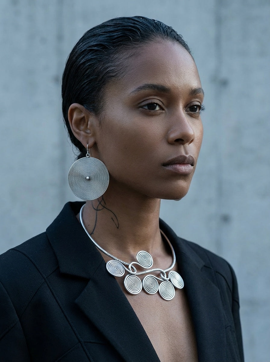 Six-Ripples Collar |Handcrafted Miao Silver Necklet