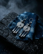 The Endless Vitality: The Ripple with Trumpet Tassel Earrings